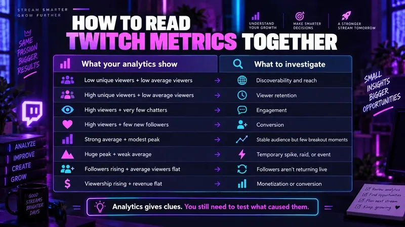 How to Read Twitch Metrics Together