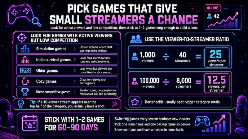 Step 2 \- Pick Games That Give Small Streamers a Chance