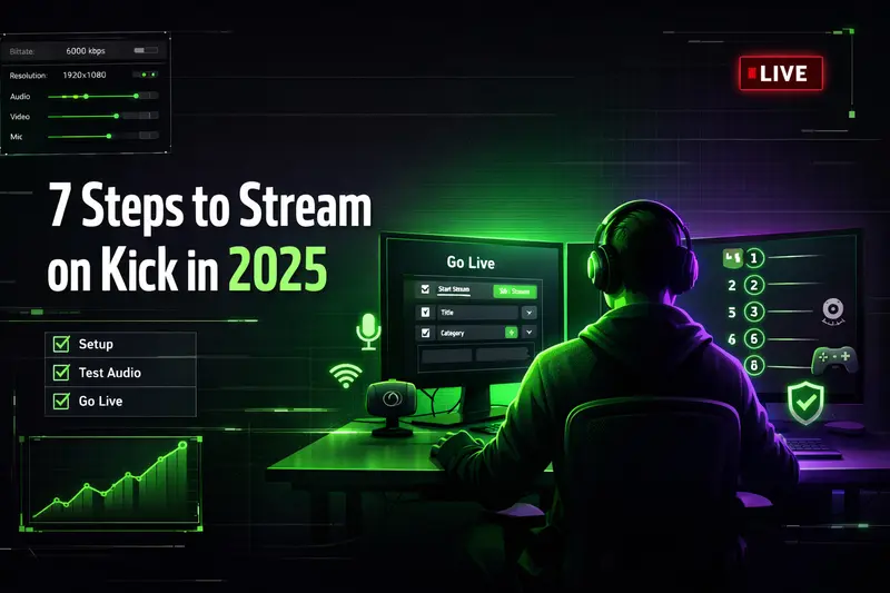 7 Steps to Stream on Kick in 2025 (Without Breaking Your PC)