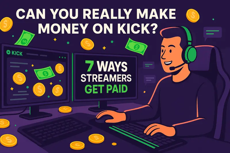 Can You Really Make Money on Kick? 7 Ways Streamers Get Paid