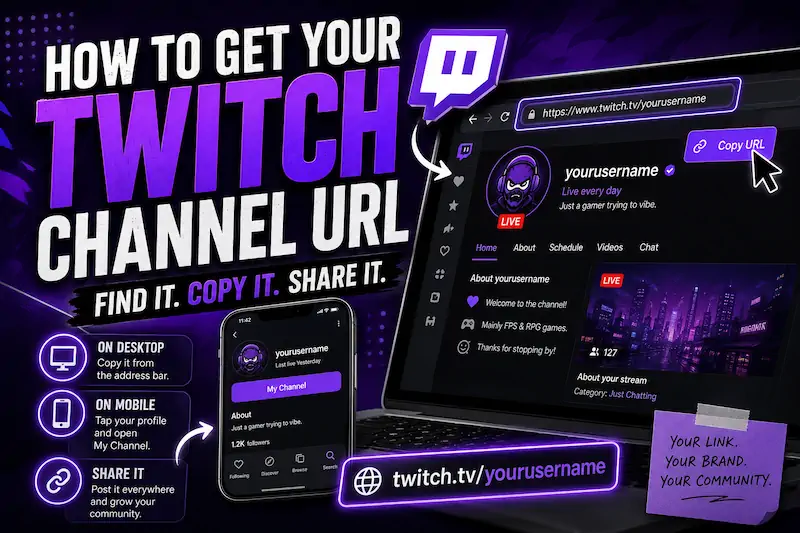 How to Get Your Twitch Channel/Profile URL