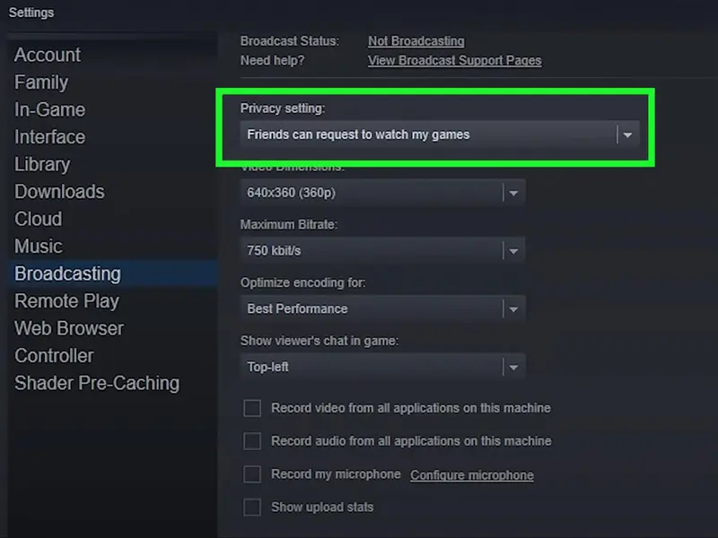Stream Privately for Friends Only