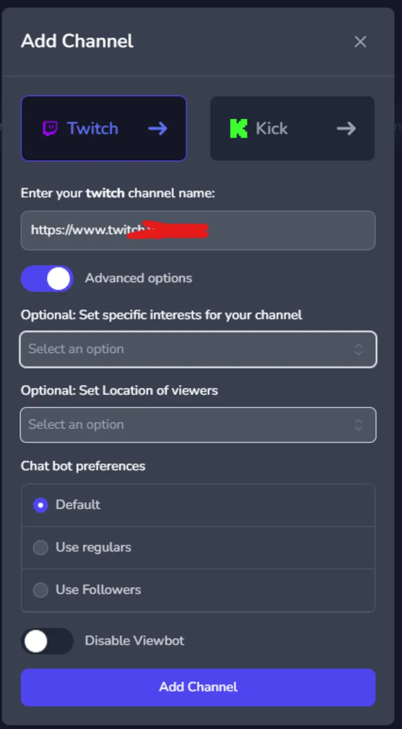Step 3: Set Up Your Viewer Bot