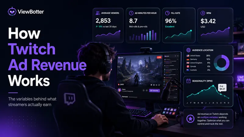 Twitch Ad Revenue in 2026: 7 Things That Determine What You Earn